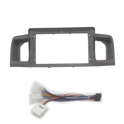 9 Inch 2 Din Car Radio Fascia Compatible with Corolla EX 2007-2012 Auto Stereo Panel Mounting Bezel Faceplate Frame Dash Kit(Fascia and cable)