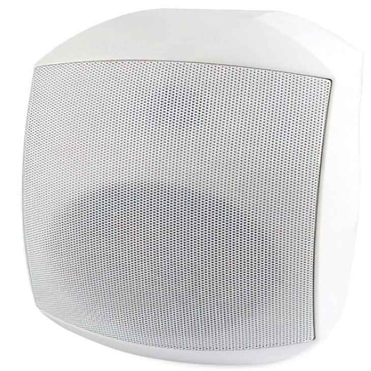 CMX Audio WSK-860DSW 2-Way 60W Indoor/Outdoor Wall Mount Speaker, White; IP66 Waterproof Finish; 8" Weatherproof Woofer, 2" Silk Tweeter; 70V/100V; Rotatable Bracket Included; Stainless Metal Grille