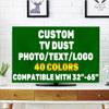 Customize TV Dust Cover Upload Your Own Design Text Photo Logo, Custom Dustproof TV Cover Suitable for Home and Office Decorations, DarkGreen, 55" view 1