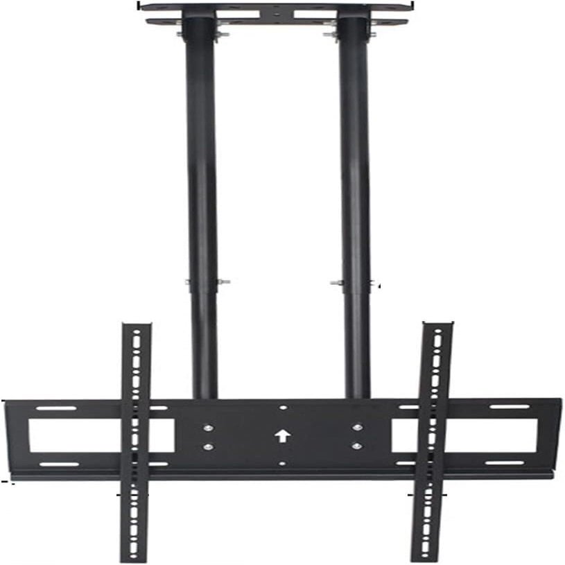 Dual Pole TV Lifter, Height Adjustable Single Screen TV Stand, Tilting Telescopic Ceiling TV Stand, Fits 60-100 Inch TVs
