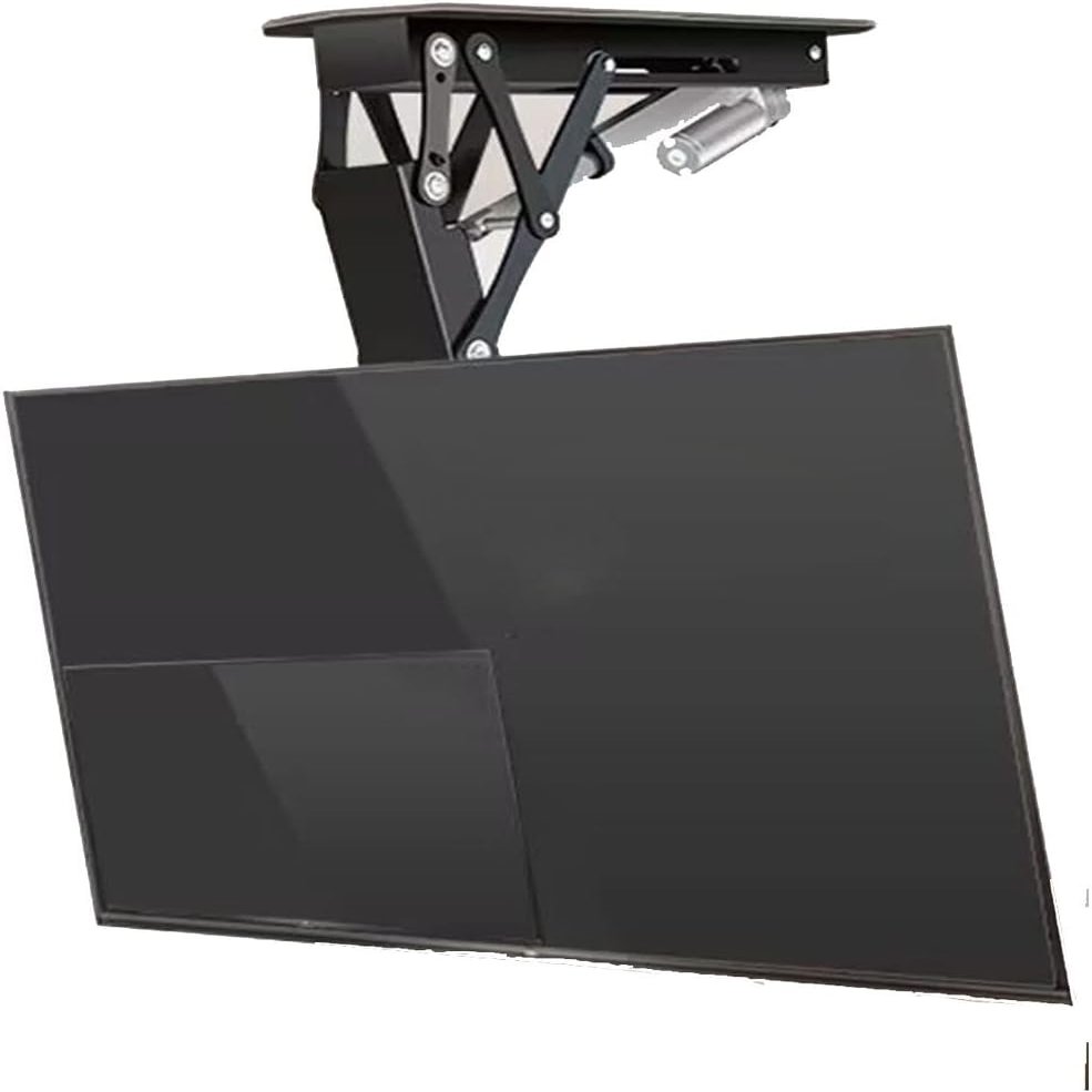 Ceiling TV Mount Bracket - Motorized Riser Mount, Telescopic Ceiling TV Mount with Auto Lift, Fits 32-70 Inch TVs, 0-85 Flip Up Ceiling Mount