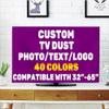 Customize TV Dust Cover Upload Your Own Design Text Photo Logo, Custom Dustproof TV Cover Suitable for Home and Office Decorations, Purple, 37" view 1