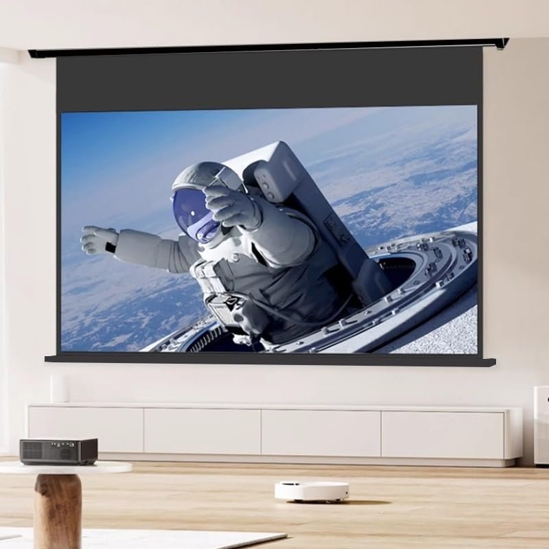 Manual Pull Down Projector Screen 30'' 40'' 50'' 60'' 72'' Portable Movie Screen 4:3/16:9 HD 4K Indoor Outdoor Projection Screen, Easy to Clean(50inch-4:3)