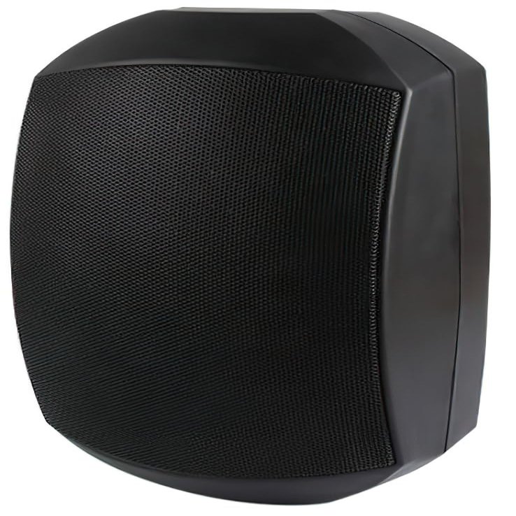 CMX Audio WSK-860DS 2-Way 60W Indoor/Outdoor Wall Mount Speaker, Black; IP66 Waterproof Finish; 8" Weatherproof Woofer, 2" Silk Tweeter; 70V/100V; Rotatable Bracket Included; Stainless Metal Grille