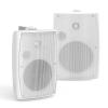 Herdio 4" Passive Outdoor Speakers Waterproof Wired, 200W Wall Mount Speakers with Superior Sound,Dual Swivel Brackets for Patio/Deck/Backyard (Pair, White) view 1