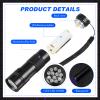 Dunzy 4 Pcs Ghost Hunting Equipment Kit Include 1 EVP Voice Recorder 8 Gb 1 UV Flashlight 2 LED Light up Cat Balls Ghost Investigation Paranormal Equipment for Home Outdoor Inspection(Black,Portable) view 3