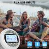 Bluetooth Marine Stereo Receiver: Waterproof Gauge Radio System - Digital MP3 Player 2.8 Inch LCD Display AM FM USB AUX Subwoofer for Boat ATV UTV Off-Road Vehicles view 4