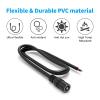12V 5A DC Pigtail Power Cord 16AWG 2.1mm X 5.5mm Male Female DC Pigtail Connectors Power Pigtail Cable for CCTV Security Camera,DVR,Led Strip Light,1M view 3