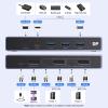 UGREEN 8K Displayport KVM Switch DP 1.4 with 4 USB 3.0 Ports Bundle with HDMI KVM Switch 1 Monitor 2 Computers 4 USB 3.0 Ports 4K@60H view 3