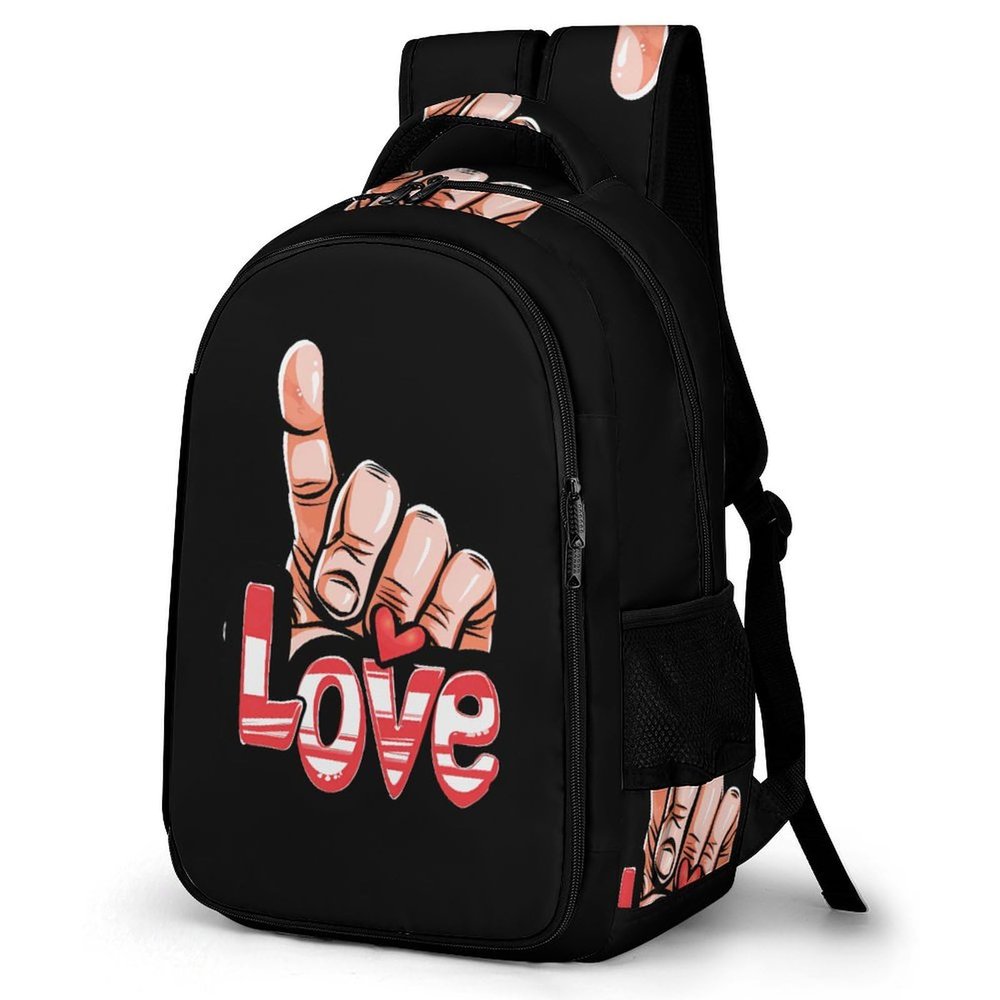 Be Kind Sign Language Love Backpack Business Laptop Backpack Lightweight Casual Daypack Carry-on Travel Backpack for Men Women