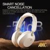 iKF Solo Pro Wireless Bluetooth Headphones with Adaptive Active Noise Cancellation, Spatial Audio, HiFi Sound Quality, 140H Playback, Transparent Mode,Customizable Settings via App (Champagne Gold) view 2