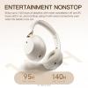 iKF Solo Pro Wireless Bluetooth Headphones with Adaptive Active Noise Cancellation, Spatial Audio, HiFi Sound Quality, 140H Playback, Transparent Mode,Customizable Settings via App (Champagne Gold) view 4