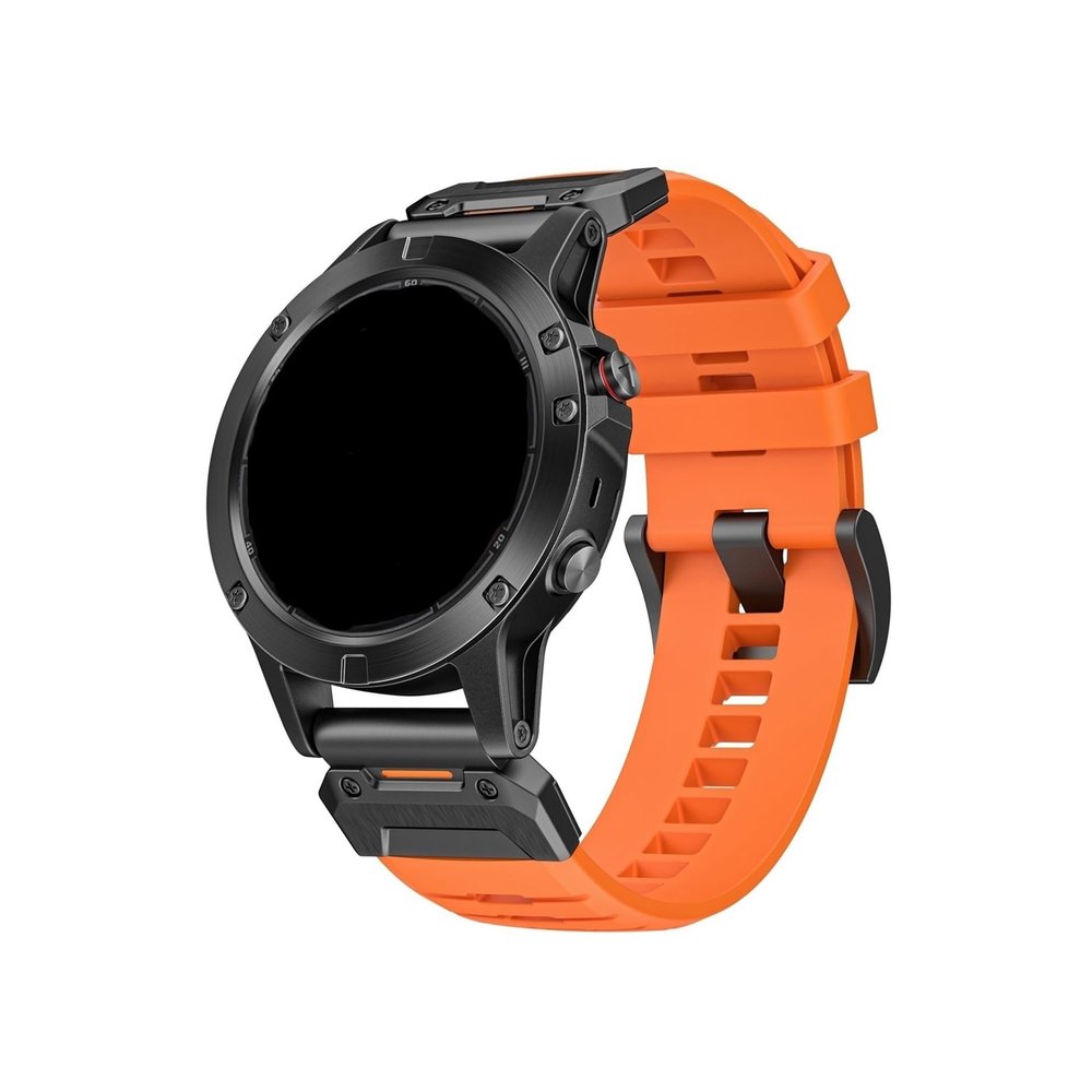 22 26MM Quick Fit Fluororubber strap for Garmin Enduro/Fenix 8 E 47mm /8 51mm /5 5X /6 6X/ 7 7X Bracelet Band(Orange,22mm(Fenix8 47mm))