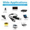 1 Female to 2 Male Cord 5.5mm x 2.1mm,DC Power Splitter Cable for CCTV Security Cameras,Y Splitter Adapter Wire,1 to 2 Way DC Power Splitter Cable-2 Pack view 2