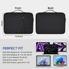 13 inch Laptop Sleeve Case for 2025-2022 MacBook Air 13.6 inch M4 M3 M2 Chip A3240 A3113 A2681 Water-Resistant Shockproof Handle Bag Cover w/Accessory Pocket -Black view 2