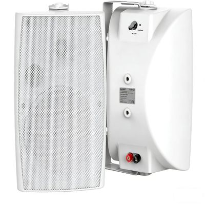 Herdio 4 Inches 200 Watts Outdoor Bluetooth Speakers, Bluetooth 5.3,TWS Stereo Paring,Wall Mount Speaker System Waterproof Suitable for Patio Home Poolside Deck Backyard (Pair, White)