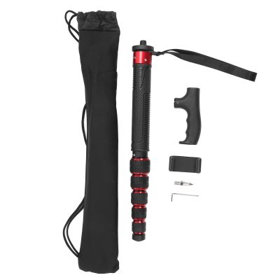 LOCADENCE Camera Monopod, 6 Sections Telescopic Aluminum Alloy Portable Travel Monopod, Travel Monopod with Walking Stick Handle 1/4in 3/8in Screw 68.5in, Professional Monopod