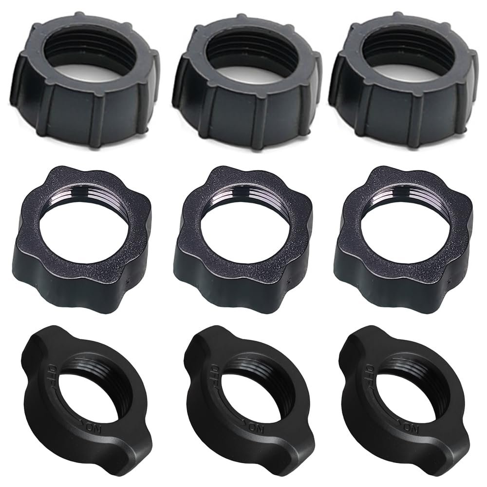 RecDec 9 Pack Phone Holder Tightening Nut Replacement 17mm Ball Joint Socket Screw Mount Nuts for iPhone Stand Clip Cradle Tablet Clamp Car Wireless Charger Bracket Camcorder GPS Selfie Ring Light