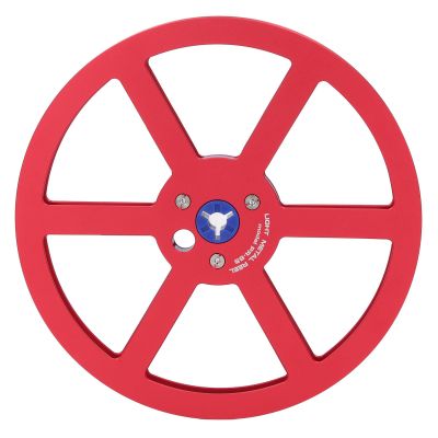 1/4 7 Inch Empty Reel for Reel to Reel Tape Recorder for Open Reel Sound Deck, 6 Holes Empty Tape Reel Aluminum Alloy Recording Takeup Reel Replacement Opening Machine Part (Red)