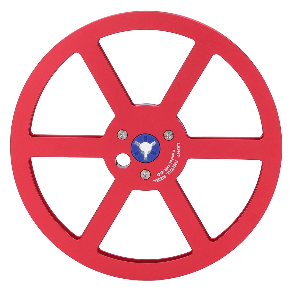 1/4 7 Inch Empty Reel for Reel to Reel Tape Recorder for Open Reel Sound Deck, 6 Holes Empty Tape Reel Aluminum Alloy Recording Takeup Reel Replacement Opening Machine Part (Red)