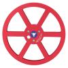 1/4 7 Inch Empty Reel for Reel to Reel Tape Recorder for Open Reel Sound Deck, 6 Holes Empty Tape Reel Aluminum Alloy Recording Takeup Reel Replacement Opening Machine Part (Red) view 1