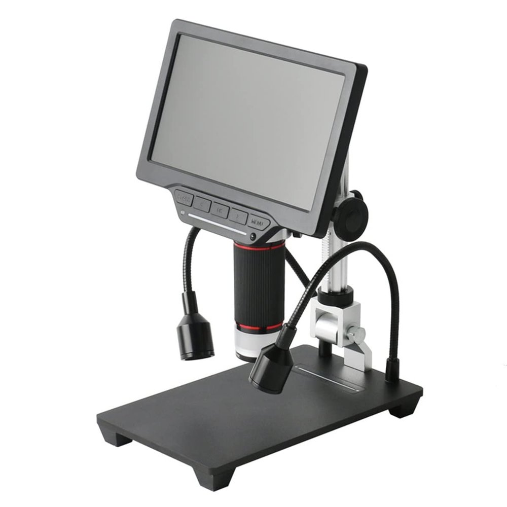 Lab Microscope Accessories 16MP 1080P Digital Industry Video Microscope Camera 208X Zoom Metal Stand(Microscope and Stand)