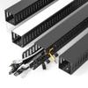 Yecaye 62.8in(4x15.7in) Cable Raceway, Large Under Desk Cable Management for Server Rack Wire Raceway, Wire Management Tray, Cord Organizer for Gaming Desk, Black view 1