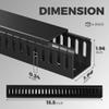 Yecaye 62.8in(4x15.7in) Cable Raceway, Large Under Desk Cable Management for Server Rack Wire Raceway, Wire Management Tray, Cord Organizer for Gaming Desk, Black view 4