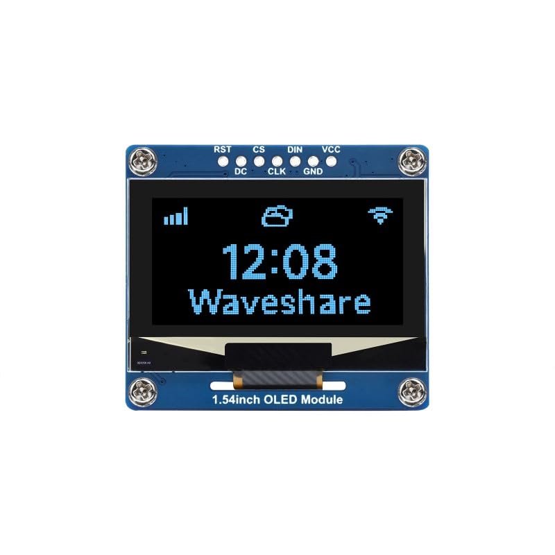 1.54inch OLED Display Module B (Blue Display Color), 12864 Resolution, SPI / I2C Communication (1.54inch OLED Module (B))