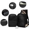 Aesthetic Clock Peony Flowers Backpack Business Laptop Backpack Lightweight Casual Daypack Carry-on Travel Backpack for Men Women view 3