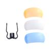 3 Color 3 in 1 Pop-Up Flash Diffuser Cover Kit, Adjustable Universal Professional Plastic Photography Flash Diffuser for DSLR SLR Cameras view 1