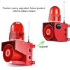 Industrial Wireless Remote Control Siren Alarm AC110V Outdoor 120dB Loud Horn Emergency Safety Alarm with 4 Remote Controller, Adjust Volume and Tone, 1.2mile Remote Distance, Strobe Light view 3