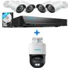 Reolink 5MP PoE Security Camera System Bundle, 4PCS 5MP IP Cameras, a 8CH NVR Pre-Installed with 2TB HDD, RLK8-410B4-5MP Bundle with 4K 8MP Dual-Lens Camera Trackmix PoE view 1