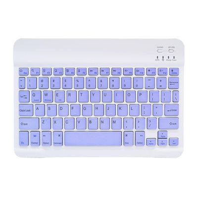 10-Inch Mini Ultra-Slim Bluetooth Keyboard Portable Wireless Keyboard Rechargeable for Apple iPad iPhone Samsung Tablet Phone Smartphone iOS Android Windows (Purple)
