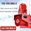 0.3mile Industrial Wireless Remote Control Alarm Siren AC220V Outdoor 120dB Loud Horn Emergency Safety Alarm with 4 Remote Controller, Adjust Volume and Tone, Strobe Light view 4