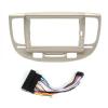 Car Front Side Air Outlet Vent Frame Trim Compatib Audio Frame with Cable/Fit for Kia Rio 2 2005 2006 2007 2008-2011 Car Auto ABS Radio Dashboard GPS Stereo Panel Frame ABS Silver Car Stereo Radio view 1