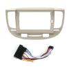Car Front Side Air Outlet Vent Frame Trim Compatib Audio Frame with Cable/Fit for Kia Rio 2 2005 2006 2007 2008-2011 Car Auto ABS Radio Dashboard GPS Stereo Panel Frame ABS Silver Car Stereo Radio view 3