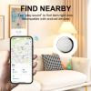 SMART CC Bluetooth Tracker Item Finders Work for Apple Find My (iOS Only) APP GPS Tracker for Dogs Cats Luggage Keys Backpack Satchel Etc (Black*White, 2Pack) view 4