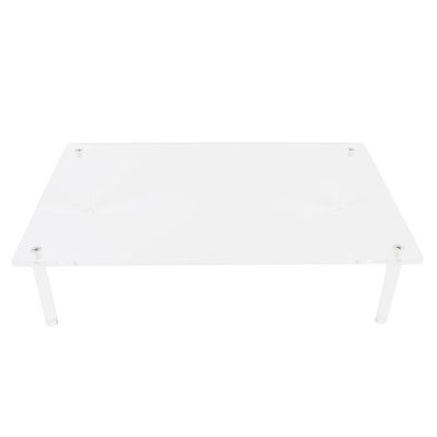 Acrylic Riser Monitor Stand,Portable Multipurpose Clear Acrylic Laptop Stand Riser Universal Saves Space Computer Desk Organizer Shelf