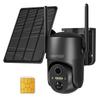 4G LTE Cellular Security Camera Outdoor, No wifi Security Camera with SIM Card, Security Cameras Wireless Outdoor Solar Powered, 2K HD Color Night Vision, 360 PTZ, PIR Sensor, 2-way Talk, SD/cloud view 1