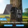 4G LTE Cellular Security Camera Outdoor, No wifi Security Camera with SIM Card, Security Cameras Wireless Outdoor Solar Powered, 2K HD Color Night Vision, 360 PTZ, PIR Sensor, 2-way Talk, SD/cloud view 2