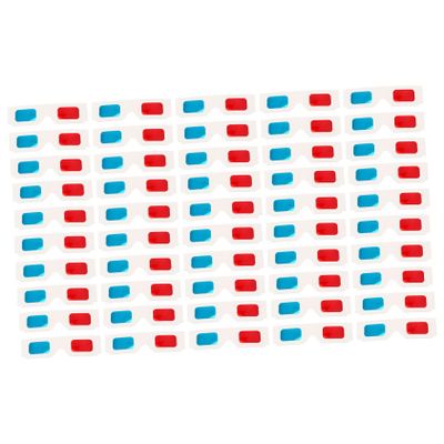 CAXUSD 100pcs Cardboard Glasses Anaglyph Eyewear Lightweight Portable for Home Theater