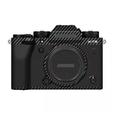 Anti-Scratch Camera Cover Skin Sticker for Fujifilm X-T5 Mirrorless Digital Camera Body Protector Vinyl Film Decals for Fuji XT5 Fiber Black