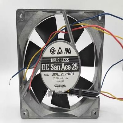 109E1212M401 12V 0.14A 12025 3-Wire Cooling Fan