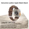 Full Grain Genuine Leather Watch Bands Compatible with Apple Watch Band 38mm 40mm 41mm 42mm 44mm 45mm 46mm 49mm Custom Strap for iWatch Series 10 9 8 7 6 5 & SE Watch Ultra and Watch Ultra 2 For Women and For Men Handmade Strap (Dark Brown) view 2