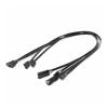 Chunsu Fan/Hub/Lighting Node/RGB ARGB Adapter Cable Sleeved 3Pin/4Pin Fan to 5V 3Pin RGB Cable-50cm(Sleeved,4p M to RGB) view 3