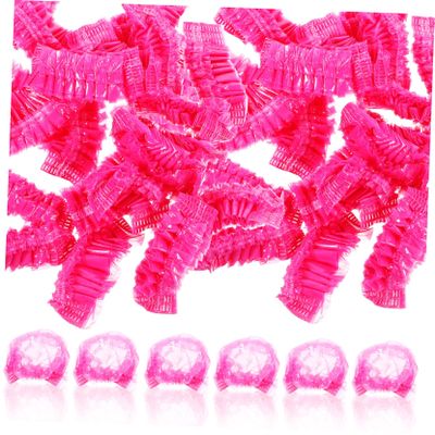 Pink PE Ear Covers 500pcs for Hair Dye Splash Protection