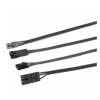 Chunsu Fan/Hub/Lighting Node/RGB ARGB Adapter Cable Sleeved 3Pin/4Pin Fan to 5V 3Pin RGB Cable-50cm(Sleeved,3P F to RGB) view 2