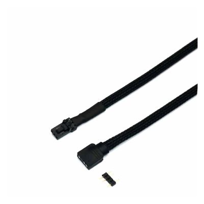 Chunsu Fan/Hub/Lighting Node/RGB ARGB Adapter Cable Sleeved 3Pin/4Pin Fan to 5V 3Pin RGB Cable-50cm(No Sleeve,3p M to RGB)