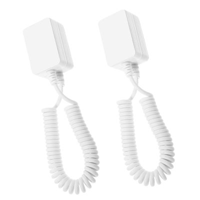 Gadpiparty 2Pcs Strong Self-Adhesive Retractable Remote Tether with Hook for Tv Remote Controls and Phone Models Anti-Lost Spring Cable Leash for Secure Storage and Theft Prevention